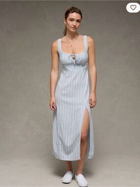 American Eagle Corset Midi Dress Cotton and Linen NWT
